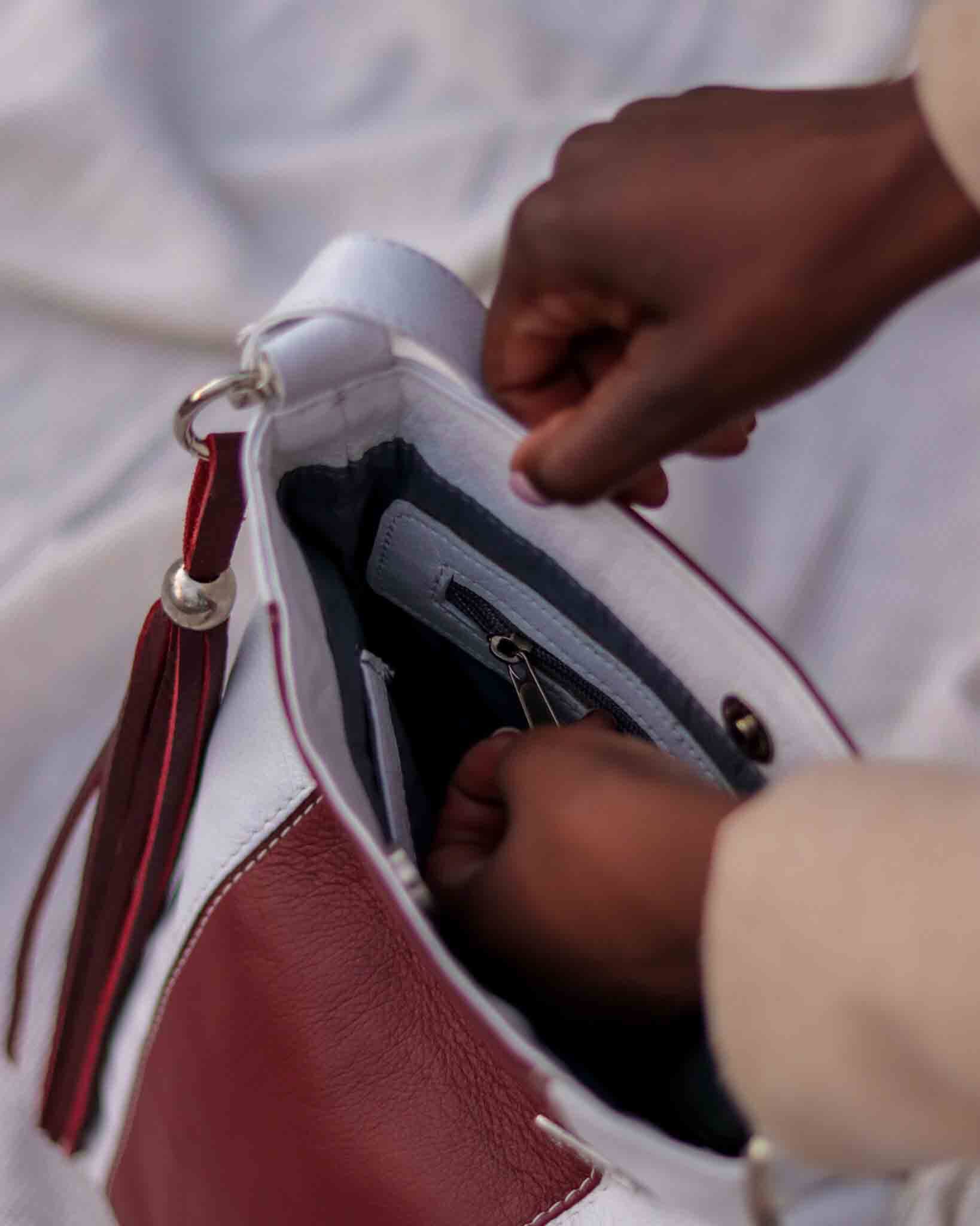 Ivory & Plum Wine Carrier Bag