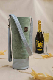 Silver & Sage Wine Carrier Bag
